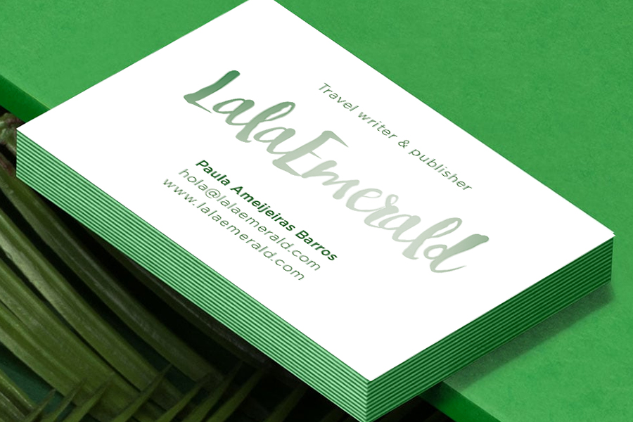 LALA EMERALD BUSINESS CARDS - BACK